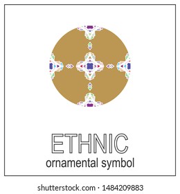 Mosaic  ornament. Vector emblem for  logos and  ornamental design.