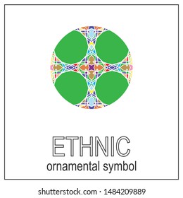Mosaic  ornament. Vector emblem for  logos and  ornamental design.