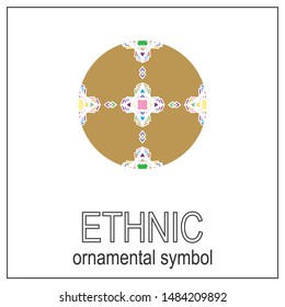 Mosaic  ornament. Vector emblem for  logos and  ornamental design.