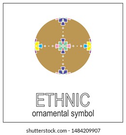 Mosaic  ornament. Vector emblem for  logos and  ornamental design.