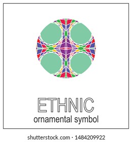 Mosaic  ornament. Vector emblem for  logos and  ornamental design.