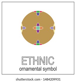 Mosaic  ornament. Vector emblem for  logos and  ornamental design.