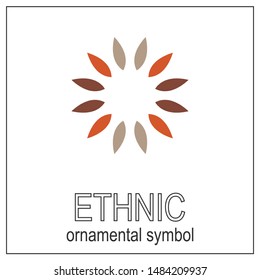 Mosaic  ornament. Vector emblem for  logos and  ornamental design.