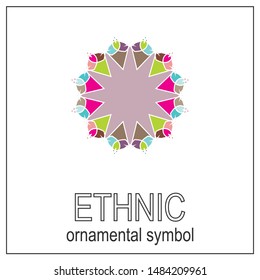 Mosaic  ornament. Vector emblem for  logos and  ornamental design.