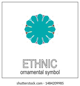 Mosaic  ornament. Vector emblem for  logos and  ornamental design.