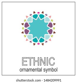 Mosaic  ornament. Vector emblem for  logos and  ornamental design.