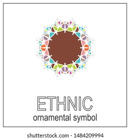 Mosaic  ornament. Vector emblem for  logos and  ornamental design.