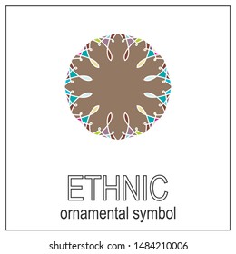 Mosaic  ornament. Vector emblem for  logos and  ornamental design.