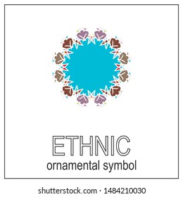 Mosaic  ornament. Vector emblem for  logos and  ornamental design.