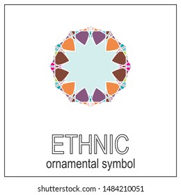 Mosaic  ornament. Vector emblem for  logos and  ornamental design.