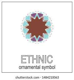 Mosaic  ornament. Vector emblem for  logos and  ornamental design.