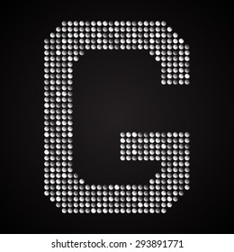 Mosaic. Paillette alphabet. 