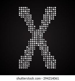 Mosaic. Paillette alphabet. 