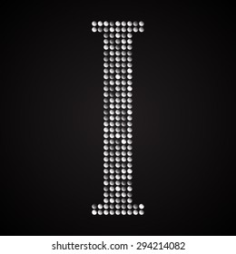 Mosaic. Paillette alphabet. 