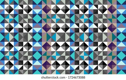 Mosaic panel of multicolored geometric elements