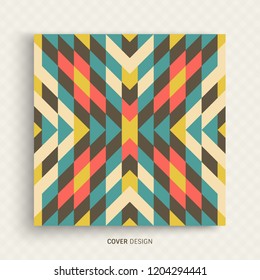 Mosaic pattern. Abstract colorful geometric design. Cover design template. Vector illustration. 