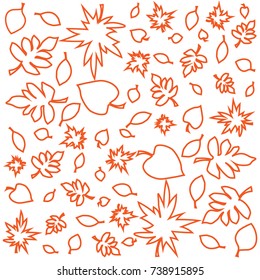 Mosaic pattern from autumn leaves made in vector