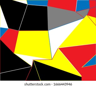 Mosaic pattern for banner design. Abstract geometric shape. Vector template. Graphic abstract background. Presentation cover. Mosaic texture. Color modern geometric background.