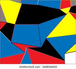 Mosaic pattern for banner design. Abstract geometric shape. Vector template. Graphic abstract background. Presentation cover. Mosaic texture. Color modern geometric background.
