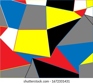 Mosaic pattern for banner design. Abstract geometric shape. Vector template. Graphic abstract background. Presentation cover. Mosaic texture. Color modern geometric background.