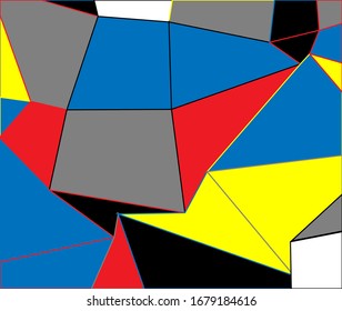 Mosaic pattern for banner design. Abstract geometric shape. Vector template. Graphic abstract background. Presentation cover. Mosaic texture. Color modern geometric background.