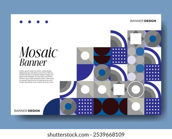design de banner padrão de mosaico com estilo moderno