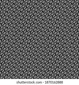 Mosaic pattern, composed of small oval, triangular or other patches. Monochrome mottled background.