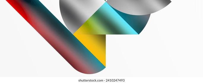 Mosaic pattern composition featuring harmonious interplay of triangles, lines, and round elements, creating a visually engaging and dynamic design for posters, covers, banners, brochures, websites