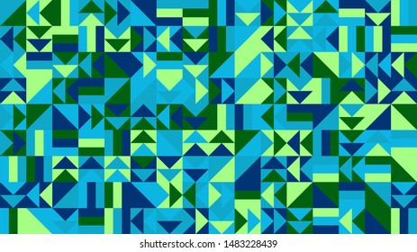 Mosaic pattern desktop background - colorful abstract vector graphic design