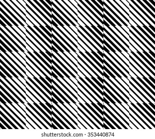 Mosaic pattern with diagonal lines, stripes. Vector.