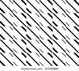 Mosaic pattern with diagonal lines, stripes. Vector.