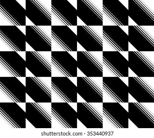 Mosaic pattern with diagonal lines, stripes. Vector.