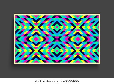 Mosaic pattern. Geometric background. Textbook, booklet or notebook mockup. Business brochure. Cover design template. Vector Illustration.