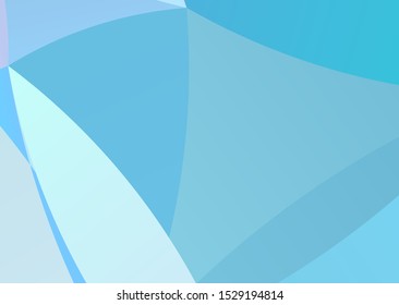 Mosaic pattern of irregular wavy figures. Imitation stained glass. Different shades of blue. Dynamic, motion style. Vector illustration