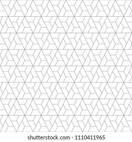Mosaic pattern. Jagged figures ornament. Repeated puzzle shapes background. Logic game motif. Tiles wallpaper. Parquet backdrop. Grate image. Digital paper, web design, textile print. Seamless grid.