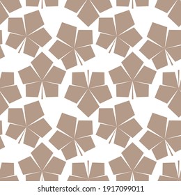 Mosaic pattern, pastel, leaves, seamless vector background. 