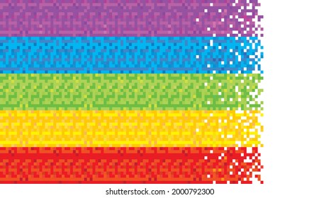 Mosaic pattern rainbow-colored background material