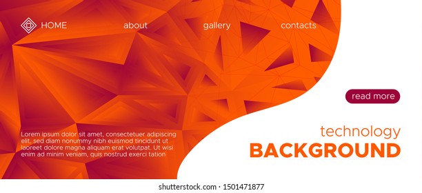 Mosaic Pattern. Red Diamond Brochure. 3d Trendy Vector Design. Gradient Origami Background. Red Mosaic Wallpaper. Vibrant Diamond Banner. Red 3d Abstract Vector Poster. Orange Mosaic Graphic.