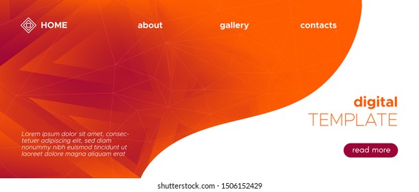 Mosaic Pattern. Red Diamond Brochure. 3d Modern Vector Poster. Gradient Origami Background. Red Mosaic Wallpaper. Orange Diamond Graphic. Red 3d Trendy Vector Design. Vibrant Mosaic Banner.