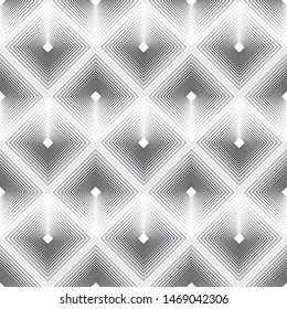 Mosaic pattern, rhombus, square, lines, geometric, puzzle, seamless vector background.