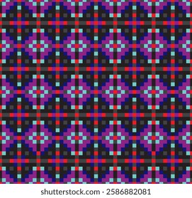 Mosaic pattern. Seamless geometric pattern of the pixels
