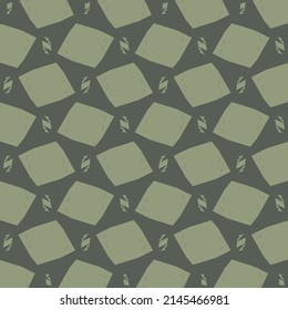 A mosaic pattern in shades of gray, consisting of rhomboid patches and a small ornament or symbol. Textile design.