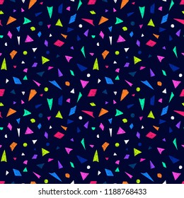 Mosaic pattern. Terrazzo. Geometric shapes. Doodle elements. Abstract sketch background. Doodle fragments pattern. Terrazzo texture. Floor. Fashion. Textile. Fabric design.