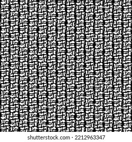 Mosaic pattern with vertical streaks, composed of small pieces or fragments. Decorative graphics in black and white. Vector seamless.