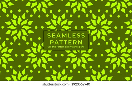 motivos de mosaico. fondo verde con adornos de mandala árabe. Patrones, fondos y fondos de pantalla para su diseño. Ornamento textil. Ilustración vectorial.