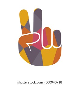 Mosaic peace gesture