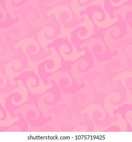 Mosaic from pink flowers. Seamless pattern.