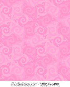 Mosaic from pink flowers. Seamless pattern.