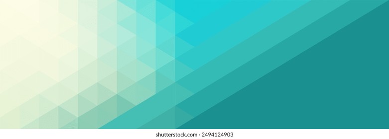 Mosaic pixel background for banner. Banner template design.