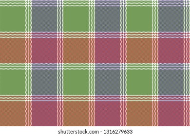 Mosaic pixel check plaid seamless pattern. Vector illustration.